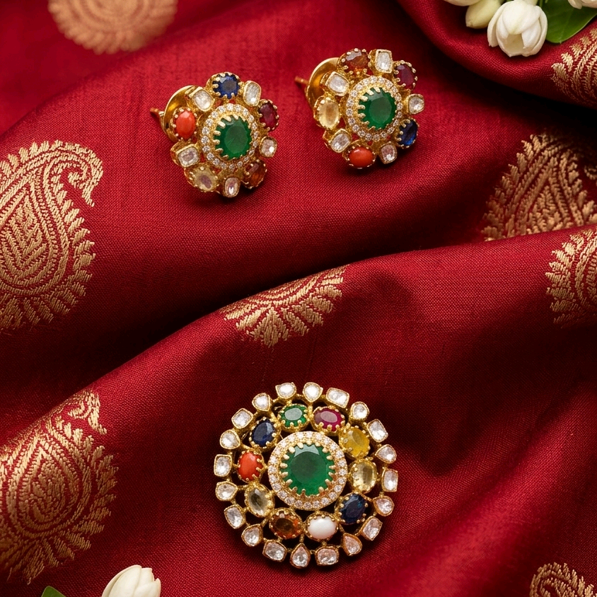 Navaratna Moissanite set